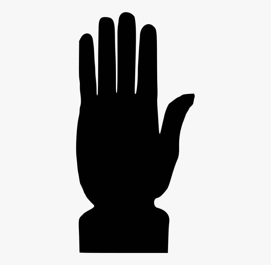 Transparent Stop Hand Clipart - Clipart Stop Silhouette Hand, Transparent Clipart