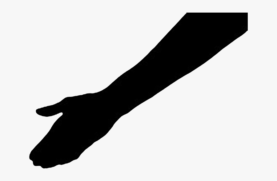 Transparent Hand X Ray Clipart - Hand Reaching Out Silhouette, Transparent Clipart
