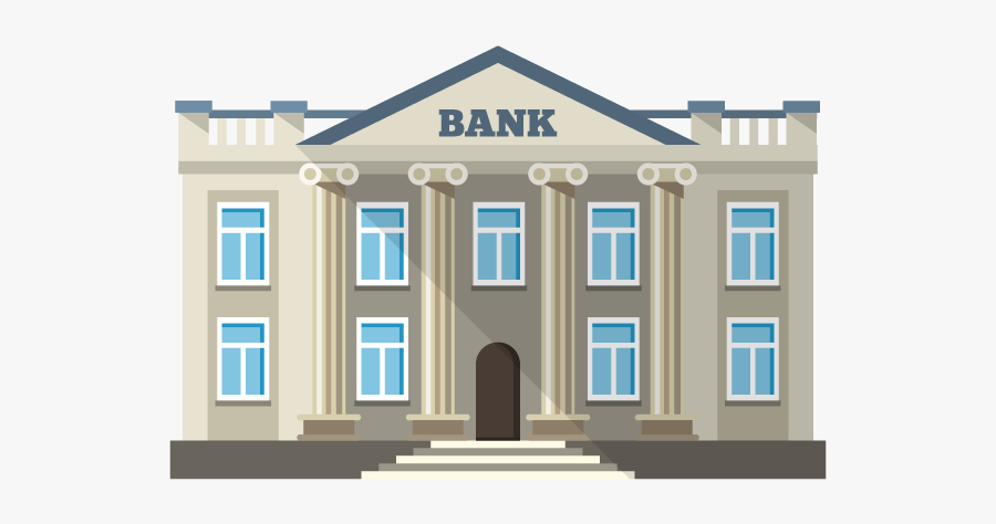 Bank Clipart India - Bank Building Vector Png, Transparent Clipart