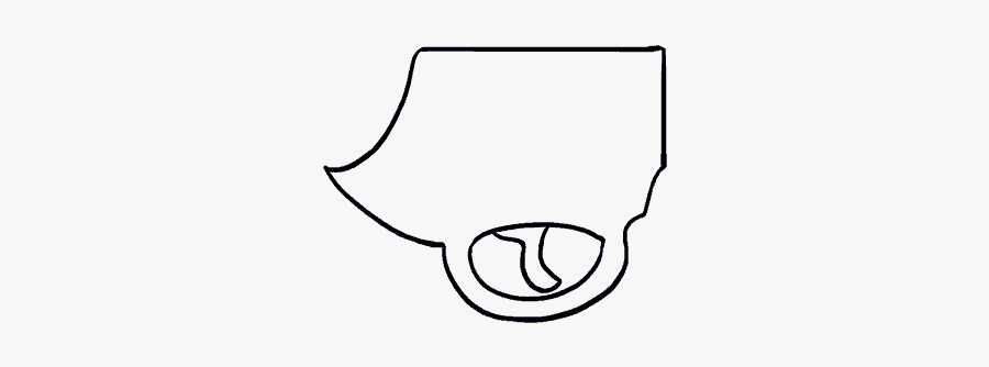 How To Draw Cartoon Revolver - Line Art, Transparent Clipart