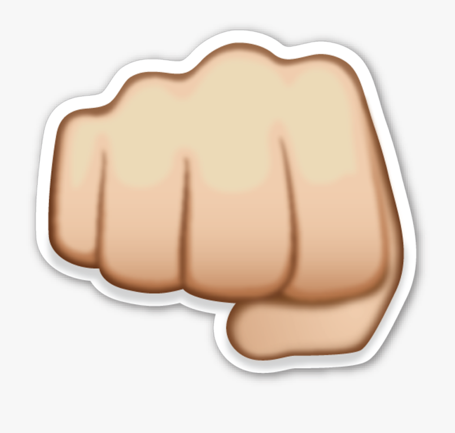 Transparent Fist Bump Clipart - Fist Emoji Transparent Background, Transparent Clipart