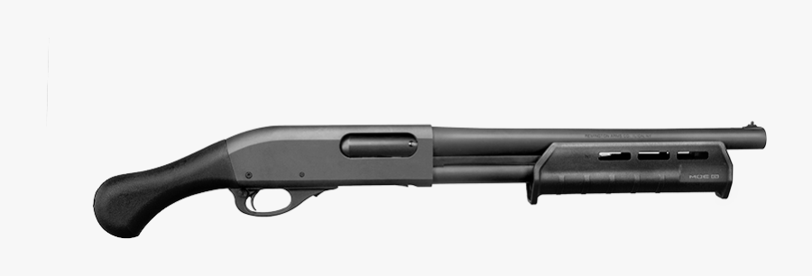Jpg Black And White Stock Shotgun Clip Pistol Grip - Remington 870 Tac 14, Transparent Clipart