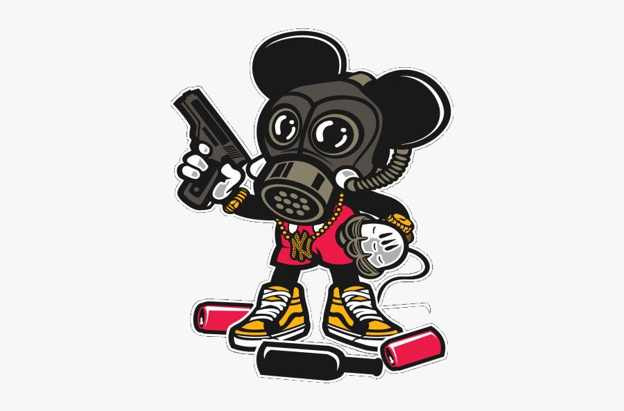 #mickey #mickeymouse #gasmask #freetoedit - Mickey Mouse With Gas Mask, Transparent Clipart