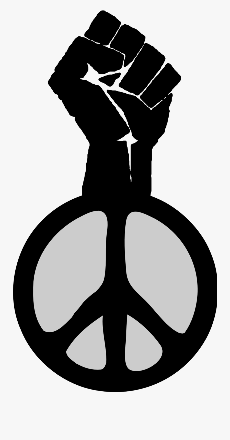 Stand Up Lift Your - Black Power Fist Peace, Transparent Clipart