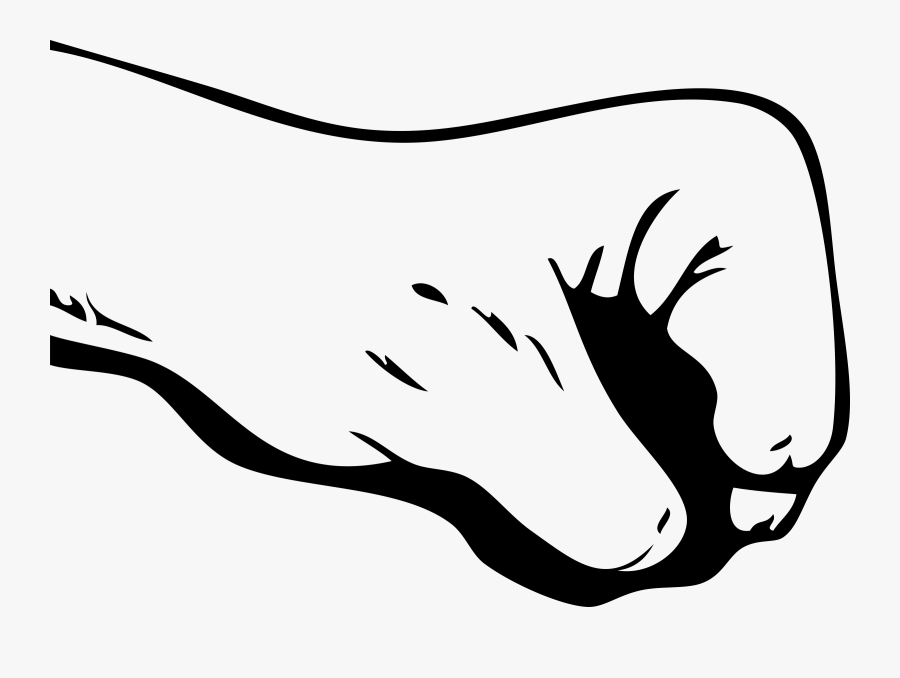 Fist Clipart Punching Hand - Transparent Background Fist Bump Clipart, Transparent Clipart