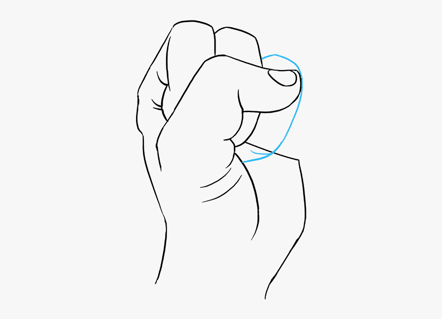 How To Draw Fist - Sketch, Transparent Clipart