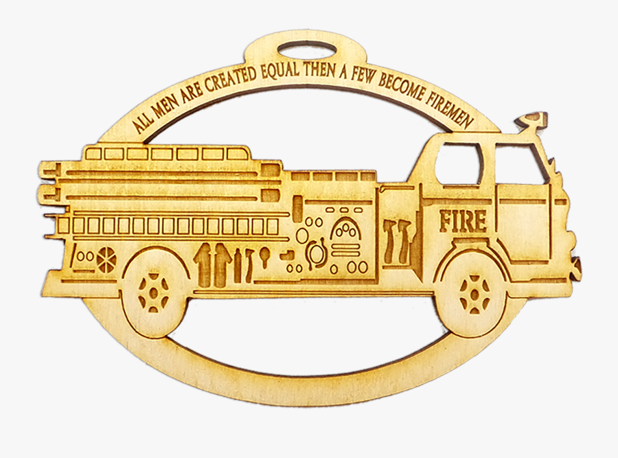 Personalized Fire Truck Ornament - Car, Transparent Clipart