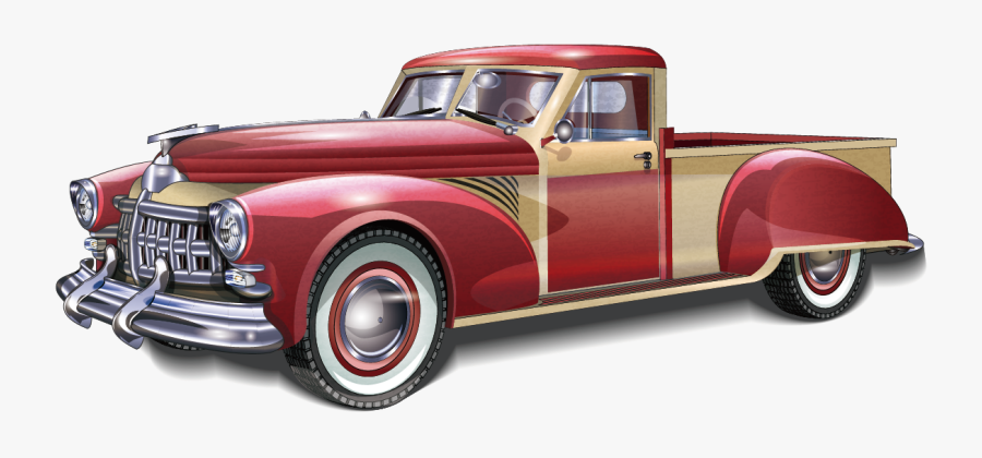 Sports Car Pickup Truck Antique Car - Pickup Truck Loaded With Pumpkin, Transparent Clipart