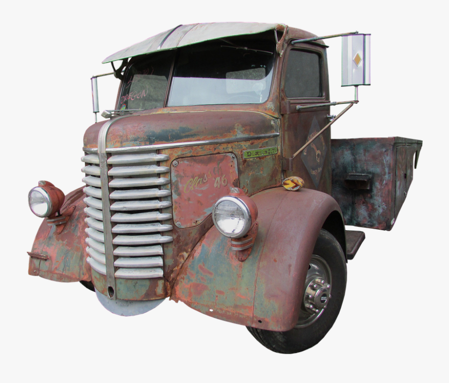 Truck, Wreck, Antique, Oldtimer, Scrap, Rusted - Rusty Truck Transparent, Transparent Clipart