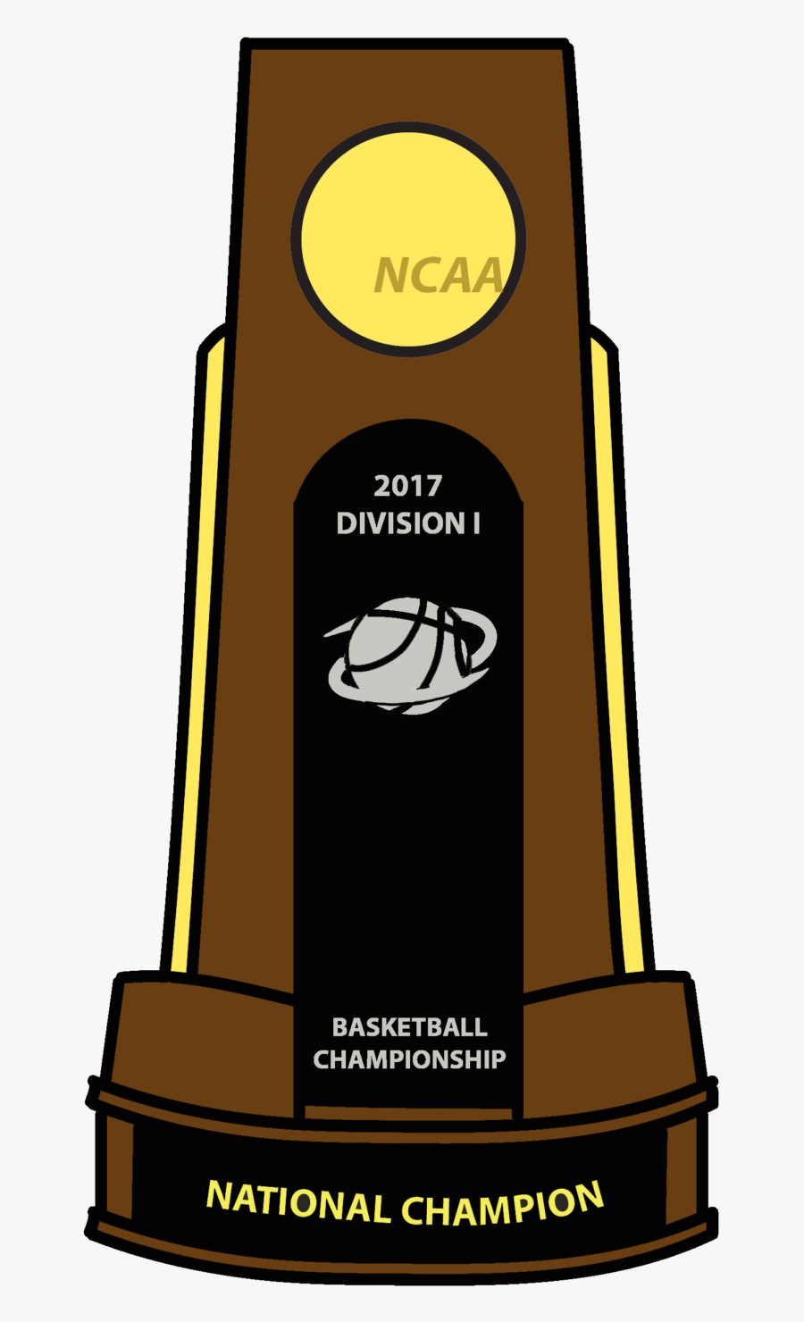 Ncaa Championship Cliparts - Ncaa Basketball Trophy Png, Transparent Clipart