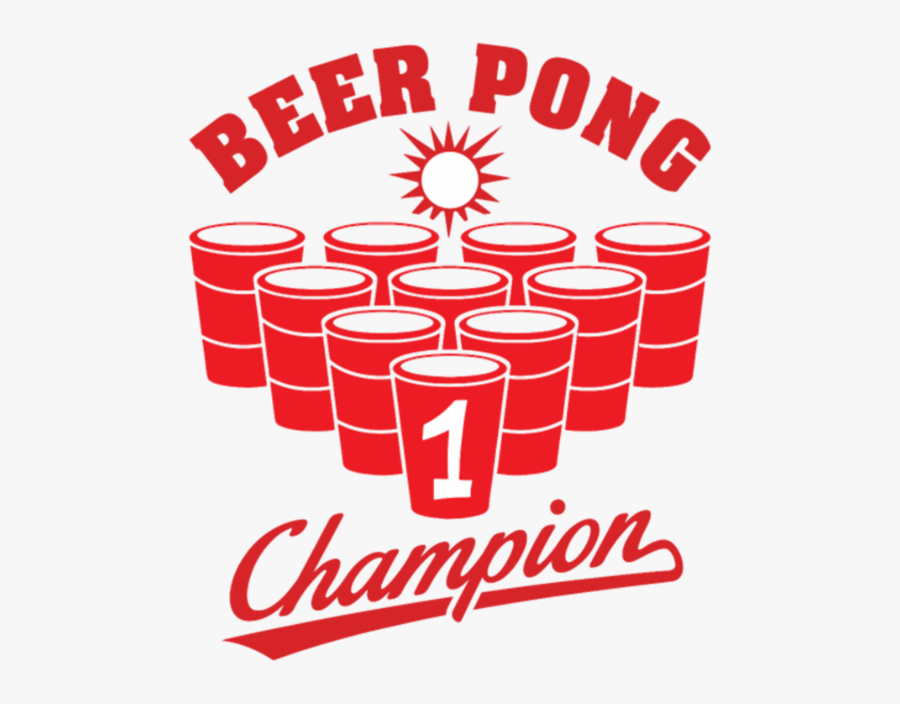 Clip Art Beer Pong Clipart - Beer Pong Champion Logo, Transparent Clipart