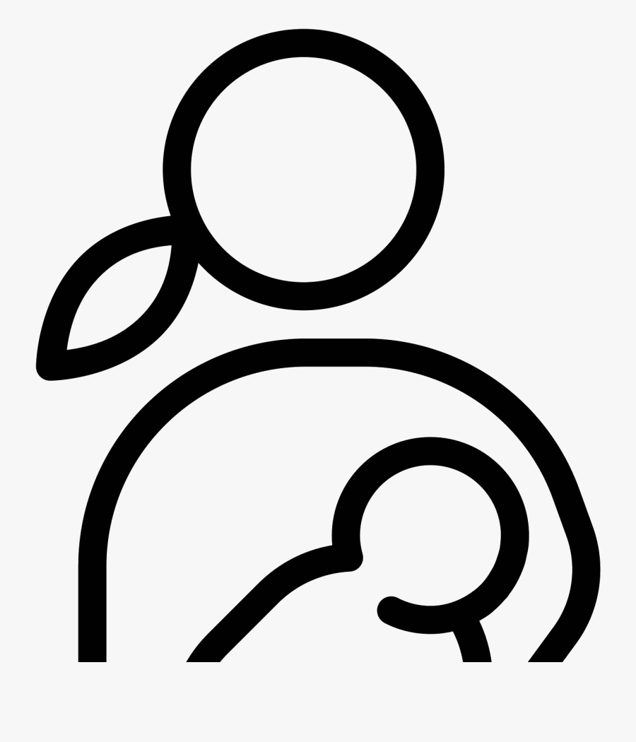 Clip Black And White Download Breastfeeding Png Icon - Icono Negro Lactancia Png, Transparent Clipart