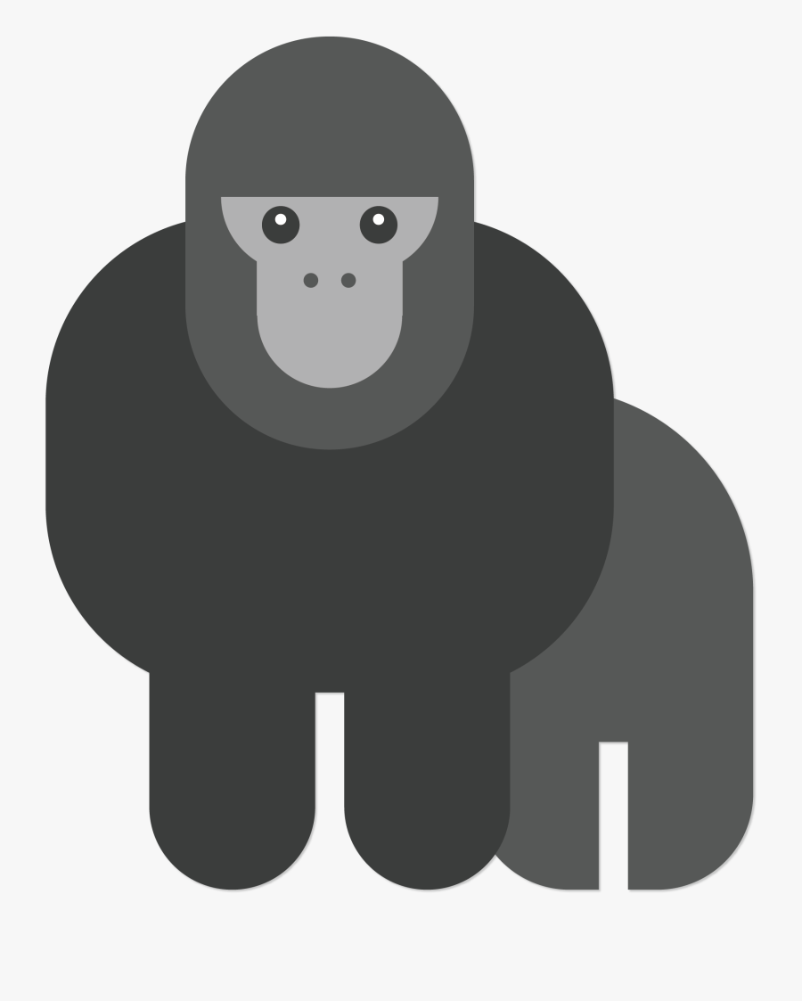 Gorilla Chimpanzee Orangutan Euclidean Vector - Cartoon, Transparent Clipart