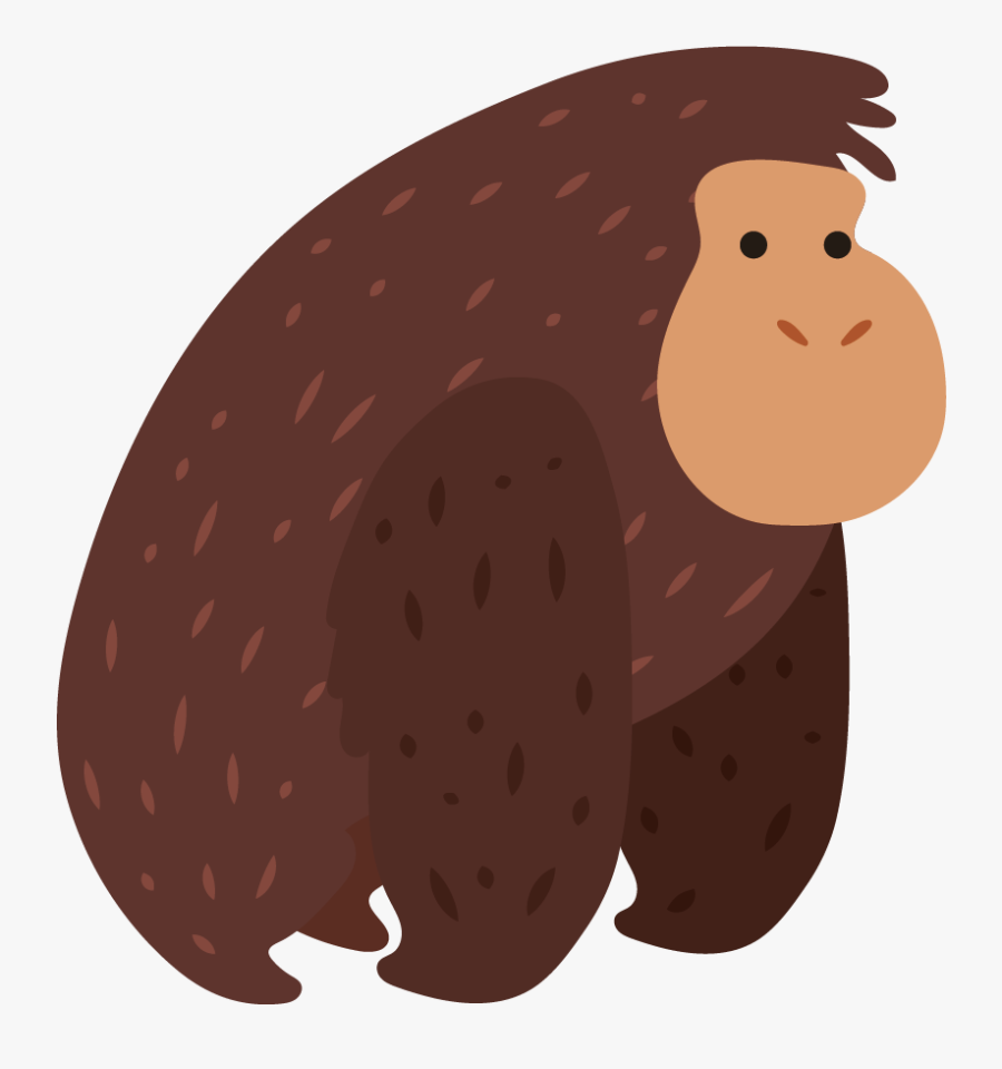 Cartoon Orangutan - Orang Utan Vector Png, Transparent Clipart
