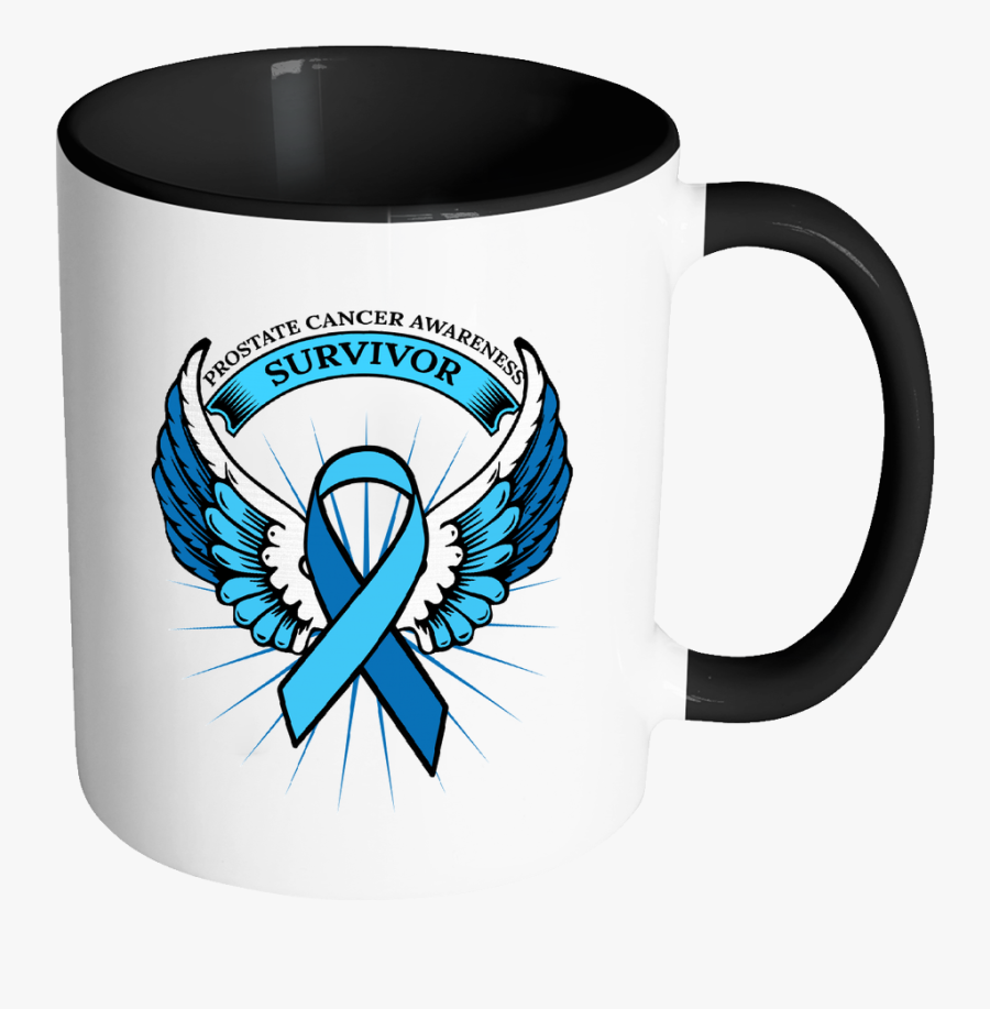 Awesome Blessed Prostate Cancer Survivor Awareness - Mug, Transparent Clipart