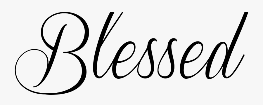 Clip Art Best Free Tattoo - Blessed Written In Cursive , Free ...