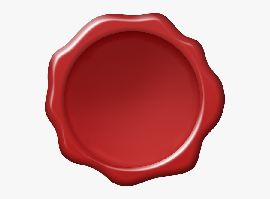 Seal, Wax Seal, Red, Wax, Document - Plate, Transparent Clipart
