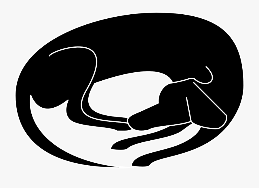 Transparent Resting Clipart - Sleeping Dog Silhouette Clip Art, Transparent Clipart