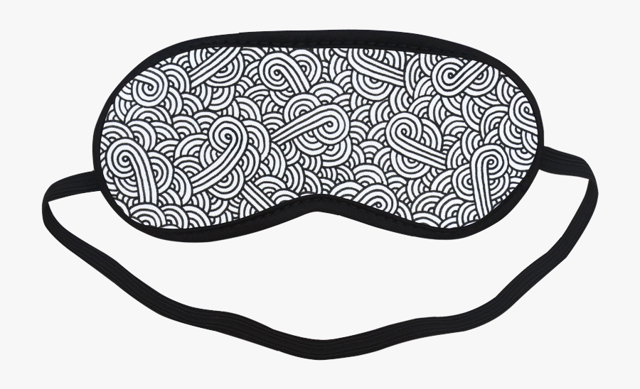 Black And White Swirls - Funny Sleeping Eye Mask Design, Transparent Clipart