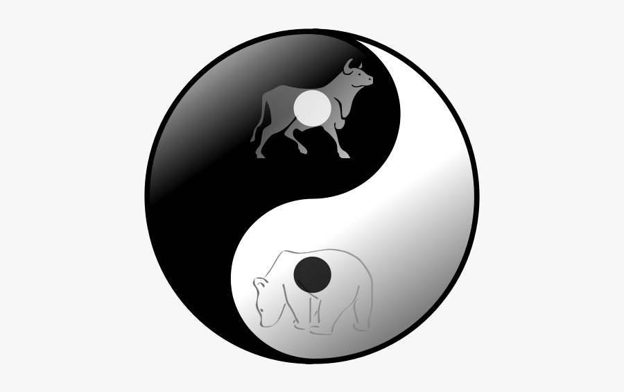 Stockmarket Yin Yang - Two Perspectives, Transparent Clipart