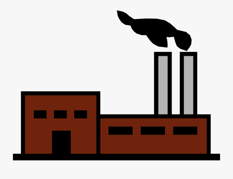 Clip Art Stock Vector Manufacturing Factory - Factory Vector, Transparent Clipart