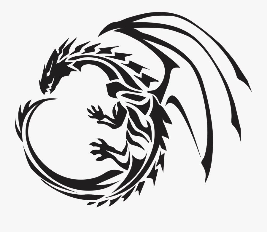 Images Tattoo Black Dragon Free Transparent Image Hq - Dragon Symbol Transparent Background, Transparent Clipart