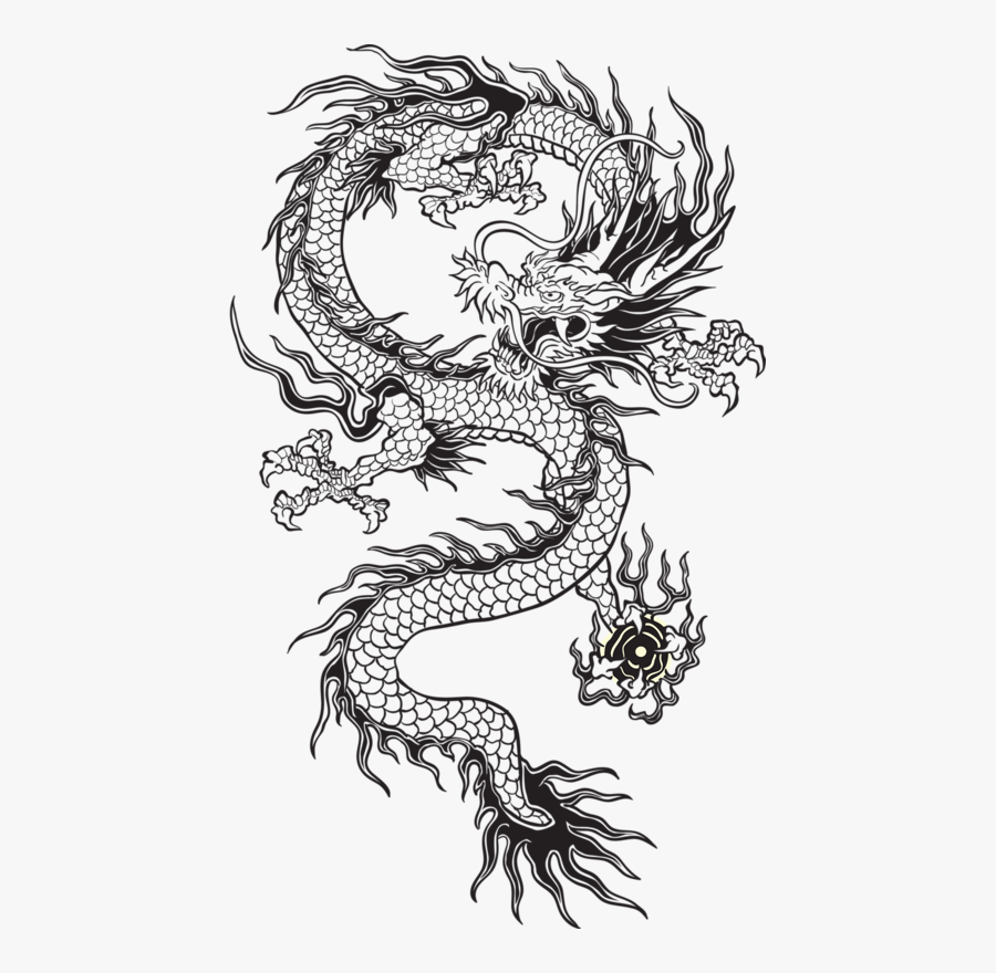 Clip Art Transparent Chinese Tumblr Black - Chinese Dragon Png, Transparent Clipart