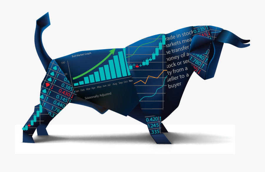 Clipart Black And White Stock Bull Transparent Stock - Forex Bulls And Bears, Transparent Clipart