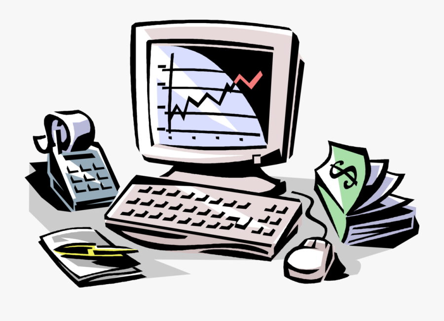 Clipart Freeuse Stock Stock Analysis Chart Image - Calculator And Computer Clipart, Transparent Clipart