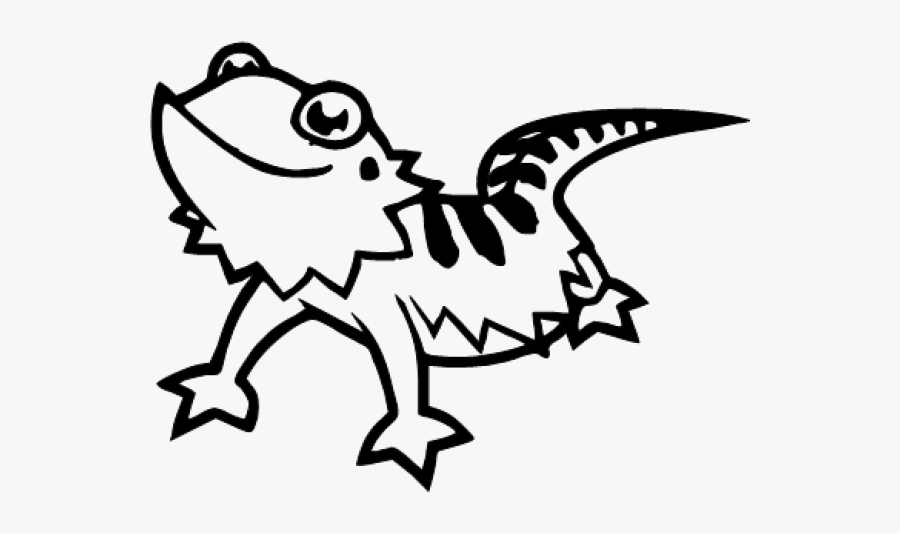 Simple Drawing Of A Bearded Dragon, Transparent Clipart