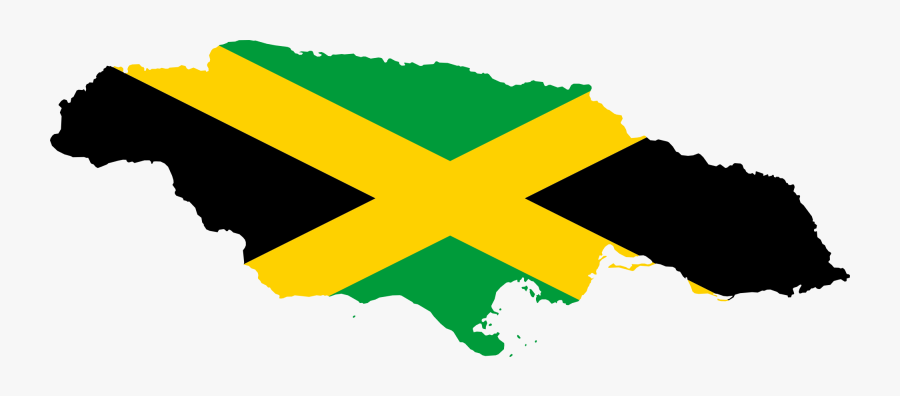 Jamaica Flag Map, Transparent Clipart