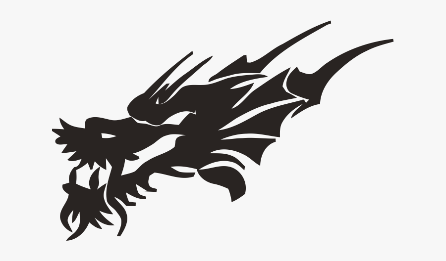 Dragon Head Tribal Tattoo, Transparent Clipart