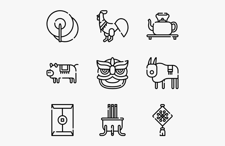 Chinese New Year, Transparent Clipart