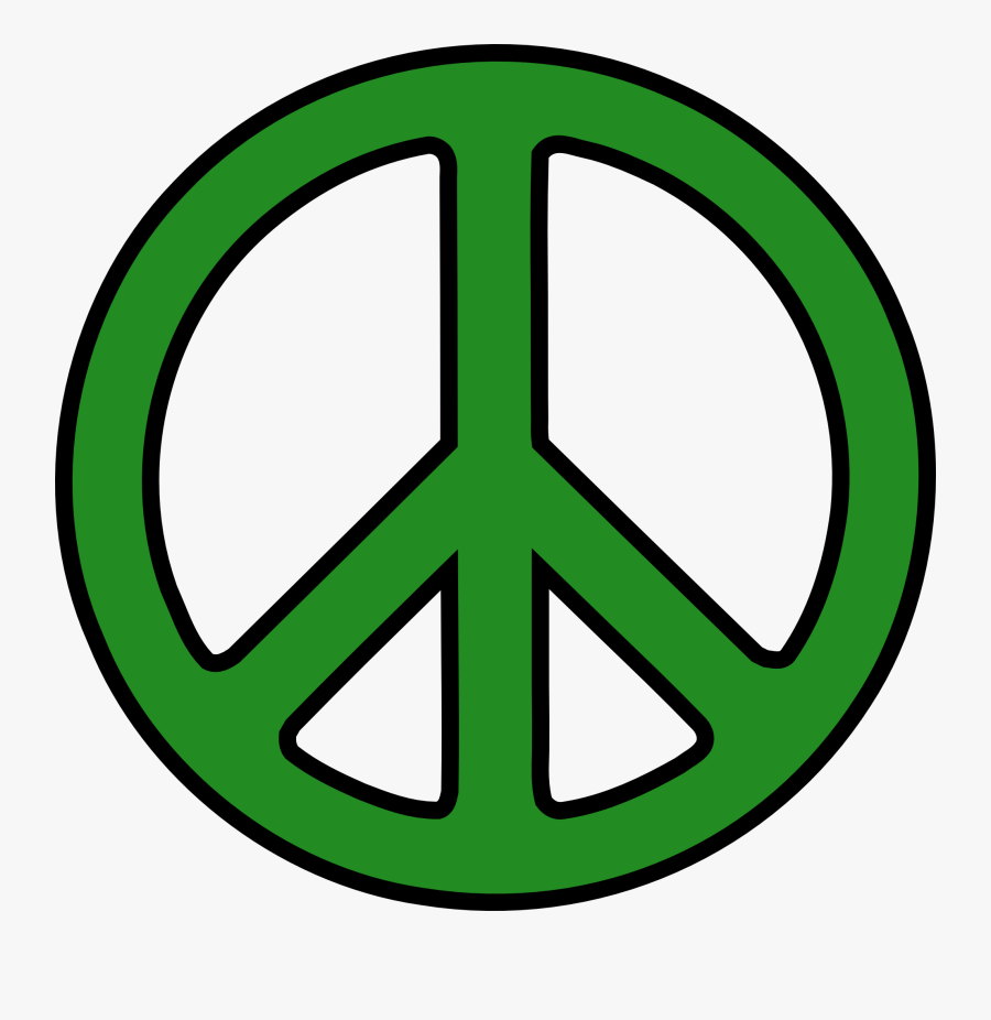 Free Peace Sign Clipart Clipartbarn - Peace Symbol Green, Transparent Clipart