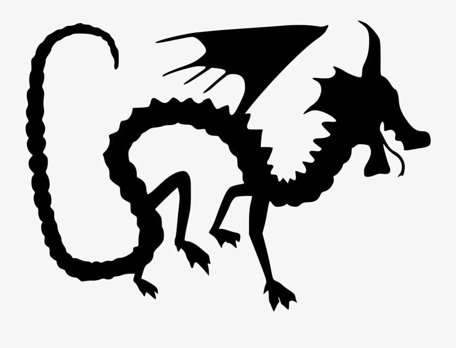 Dragon Silhouette Vector Graphic - Illustration, Transparent Clipart