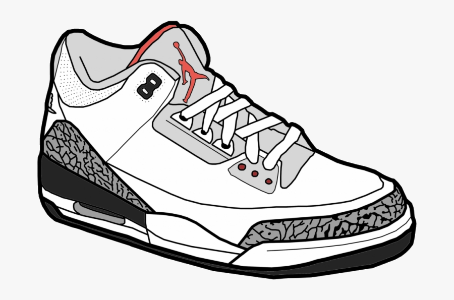 Jordan Best Drawing Vector Images Stocks And Cartoon - Cartoon Jordan Shoes Png, Transparent Clipart