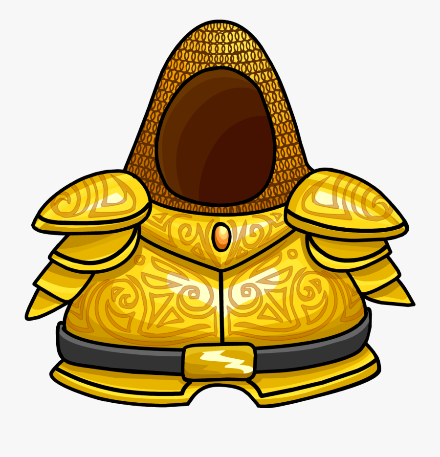 Golden Knight"s Armor - Club Penguin Golden Armor, Transparent Clipart