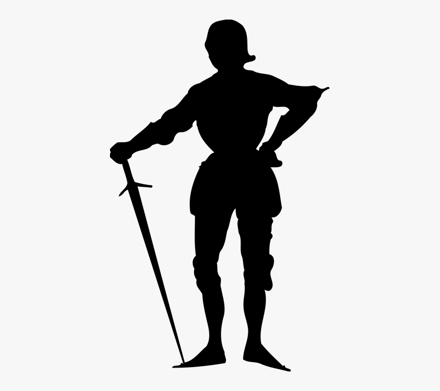 Warrior Silhouette Png -armor Armour Knight Silhouette - Knight Silhouette Png, Transparent Clipart