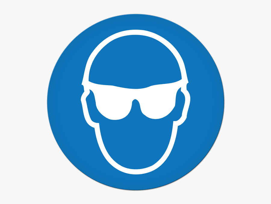 Iso Mandatory Safety Sign - Wear Eye Protection Sign, Transparent Clipart