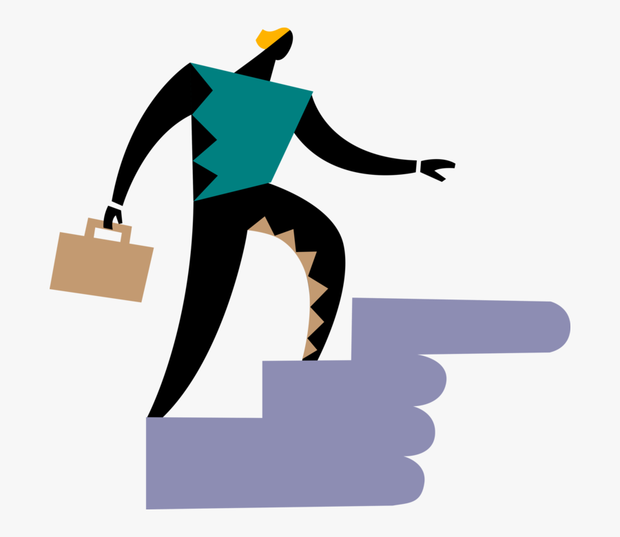 Clipart Royalty Free Stock Entrepreneur Follows Path, Transparent Clipart