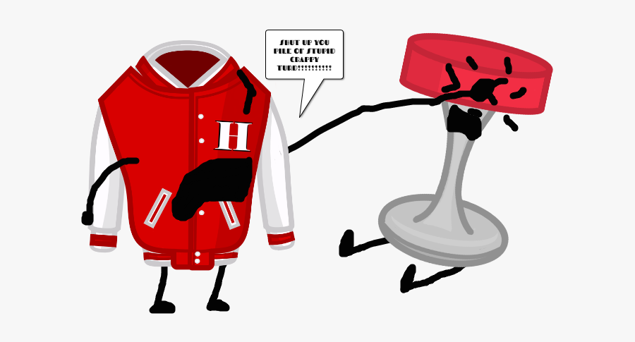Varsity Jacket Punches Stool In The Eye - Jacket, Transparent Clipart