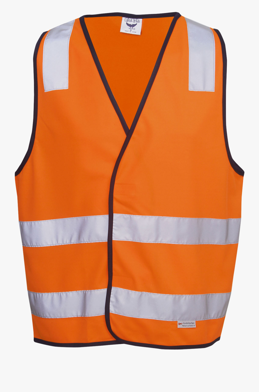 Vest Clipart Safety Clothes - Orange Fluro Vest, Transparent Clipart