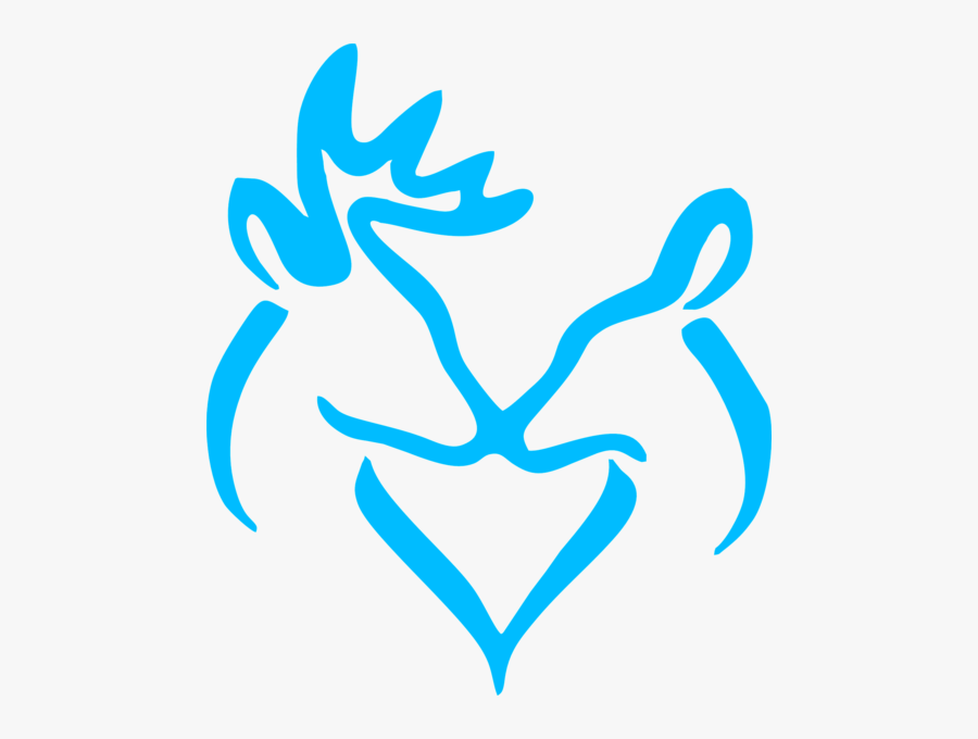 Snuggling Buck Doe Vinyl Deer And Buck Heart - Buck And Doe, Transparent Clipart