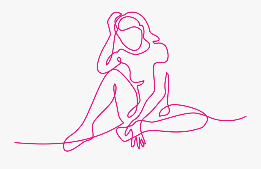 Sad One Line Drawing, Transparent Clipart