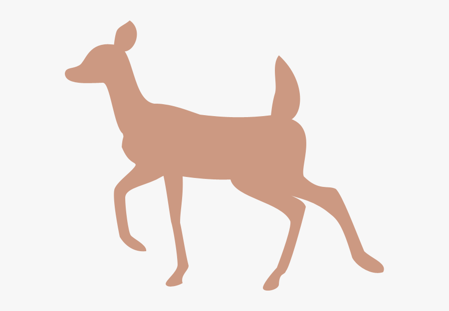 Doe And Fawn Silhouette - Transparent Background Doe Silhouette Png, Transparent Clipart