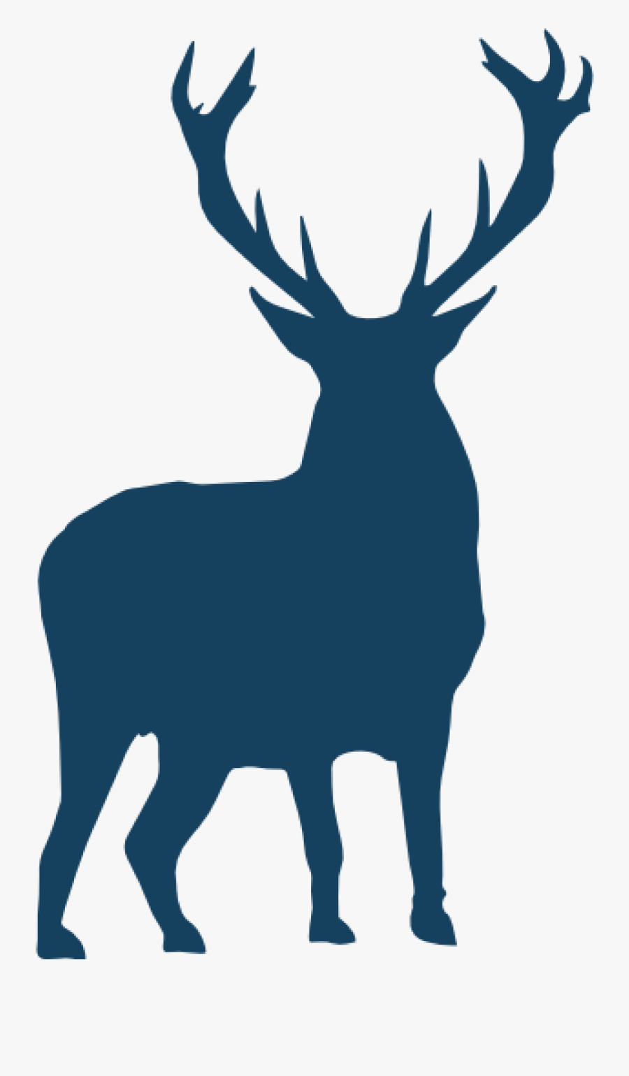 Red Deer Silhouette Clip Art - Deer Silhouette Png, Transparent Clipart