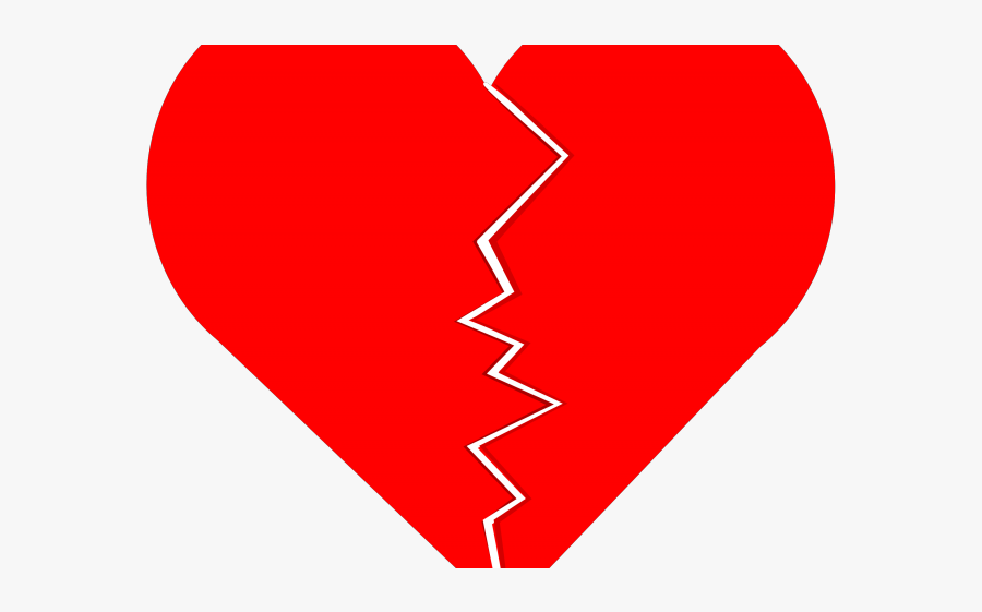 Broken Heart Clipart Outline - Trái Tim Bị Nứt, Transparent Clipart