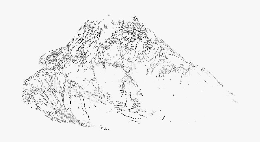 Transparent Mountain Sketch Clipart - Drawing, Transparent Clipart