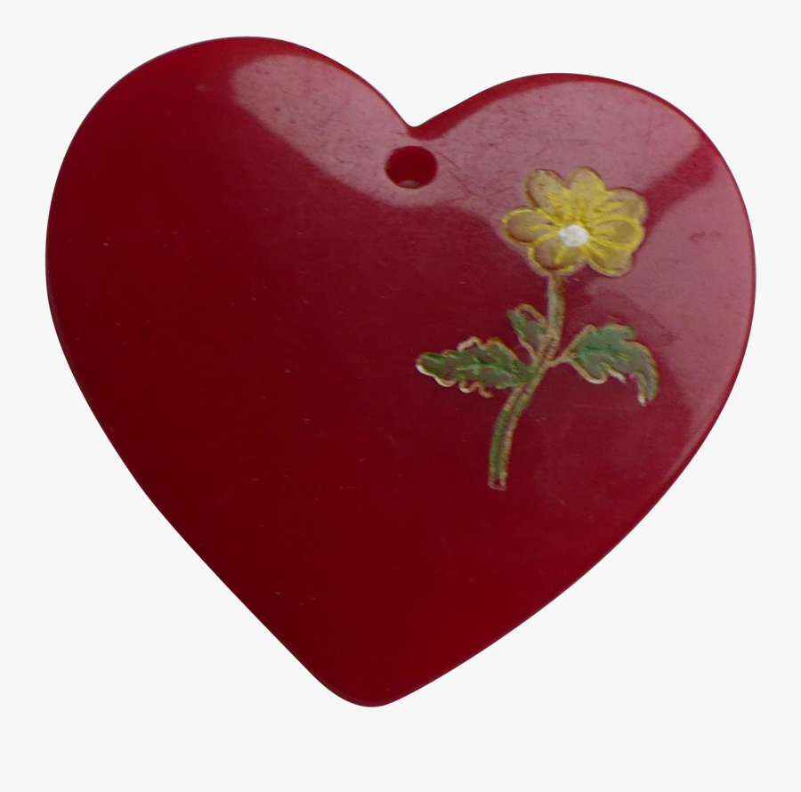 Bakelite Heart Charm Www - Heart, Transparent Clipart