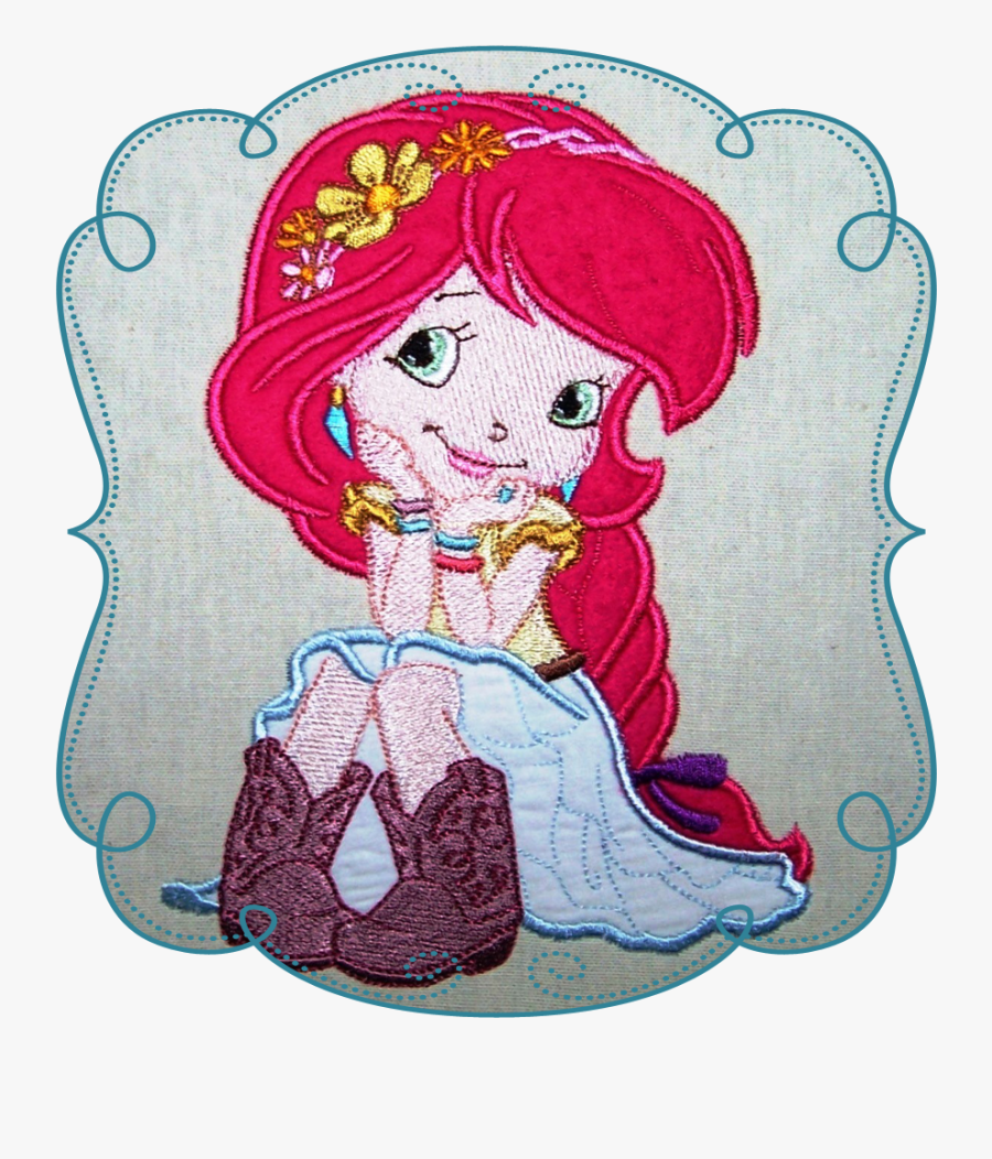 Strawberry Shortcake Applique - Embroidery Design Strawberry Shortcake, Transparent Clipart